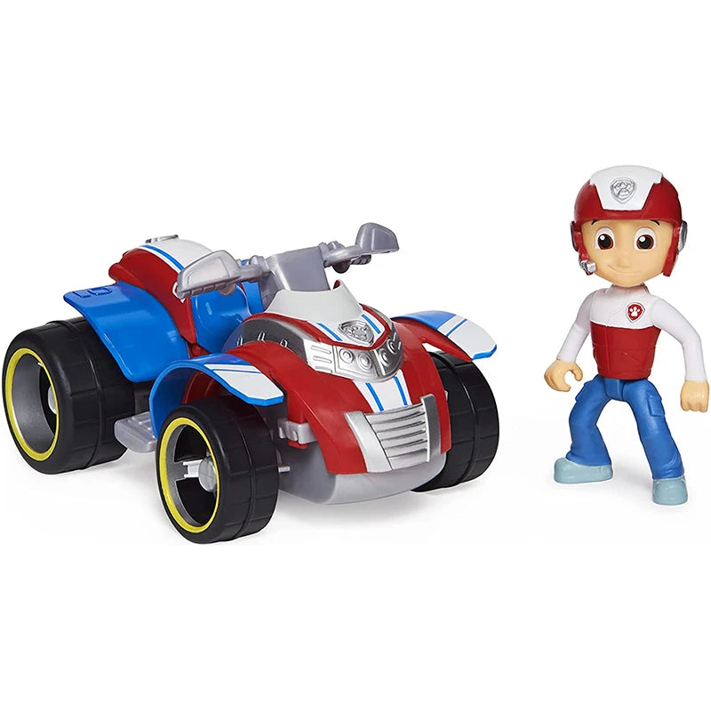 Original Paw Patrol Rex’s Dinosaur Rescue Vehicle with Collectible Action Figure Anime Doll Kids Toy Birthday Christmas Gift