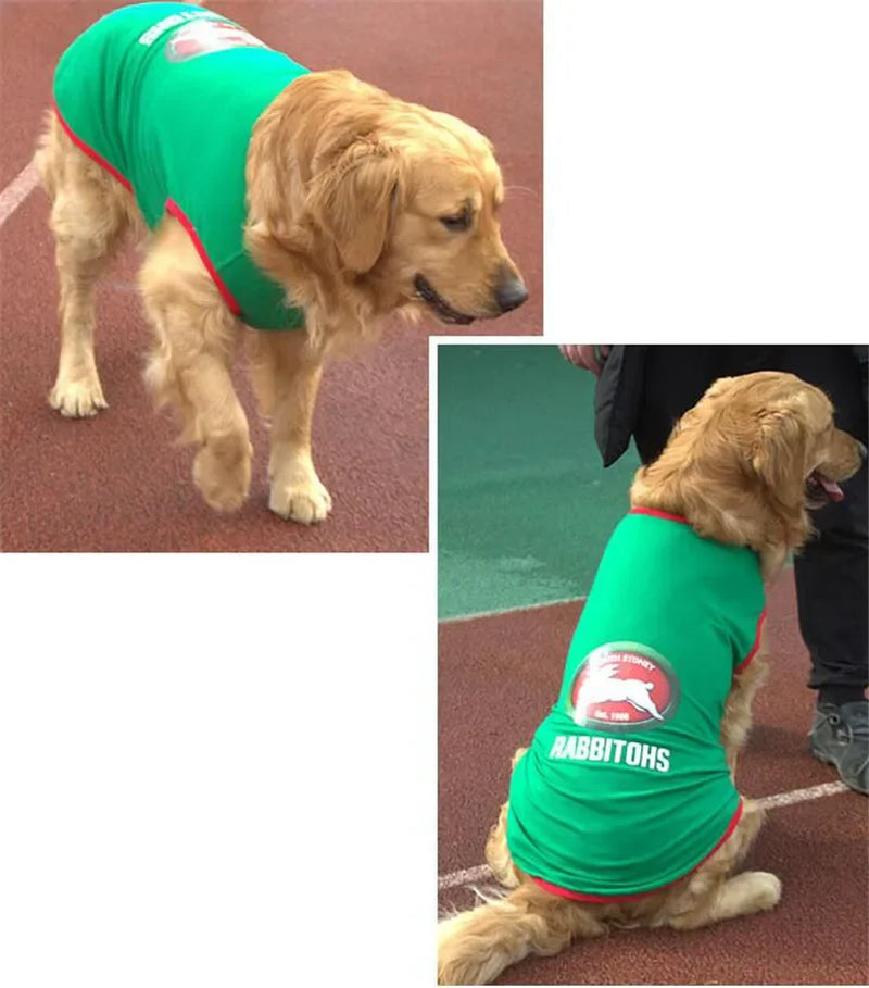 Large dog summer clothes cotton dog vest  jersey For Golden retriever Pet Dog Shirt Breathable T-shirt Pet Vest camiseta perro