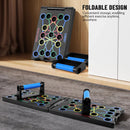 Multifunction Push Up Board, 24-in-1 Portable Strength Training Equipment,Home Workout Fitness Board with Resistance Bands
