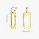ENFASHION Safety Buckle Hollow Drop Earrings Gold Color Stainless Steel Big C Shape Dangle Earings Fashion Jewelry Party E201184