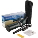 20-60x 60 zoom 45 ° oblique bird-watching mirror HD Green film high-power low-light night vision telescope