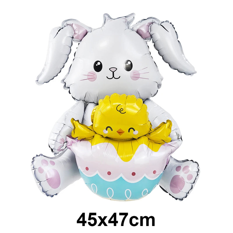 Easter Outdoor Party Games for Family Bunny Potato Sack Race Jumping Bags Kids Easter Egg Spoon Race Eggs Hunt Games Party Favor