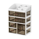 Large-capacity Desk Organizer Storage Box Dust-proof Clear Dormitory Drawer Display Rack Plastic Skin Care Products Shelf