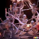 The Bone Chorus | Five-Piece Posable Skeleton Prop Set, 16-Inch