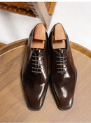 2025 Hanmce New High Quality Men's Dress Suit Cow Genuine Leather Oxfords Shoes With Free Shipping  Hot
