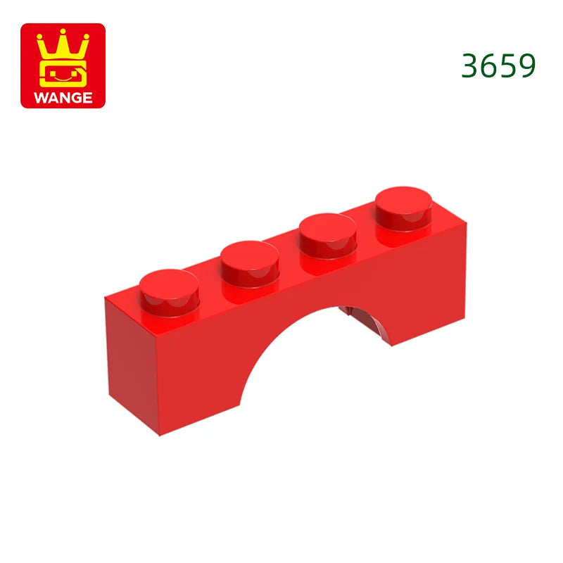 Wange 81Pcs/Lot 3659 1x4x2 Flat Arch Building Blocks MOC Construction Accessories Parts Compatible with Brick Children Toys Gift