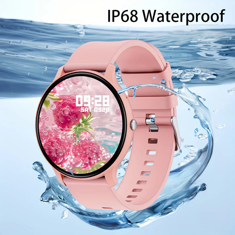 KESHUYOU Women Smart Watch Bluetooth Talk Full Screen Touch IP68 Waterproof Watch Men Heart Rate Health Monitoring Smart Watch