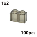 MOC Transparent Thick Building Blocks 1x1 1x2 2x2 2x4 Dots Clear Brick Figures Educational Creative Toy for Kid Compatible Brand