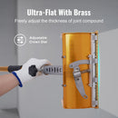 SucceBuy Drywall Flat Box 10-Inch Wide Quick Clean Aluminum Finishing Mud for Plasterboard Wallboard Extra 2 Blades (10/12-Inch)