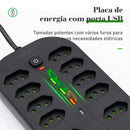 Extension socket, line filter, USB socket, outlet, outlet, outlet, power outlet recuas, power outlet ruler