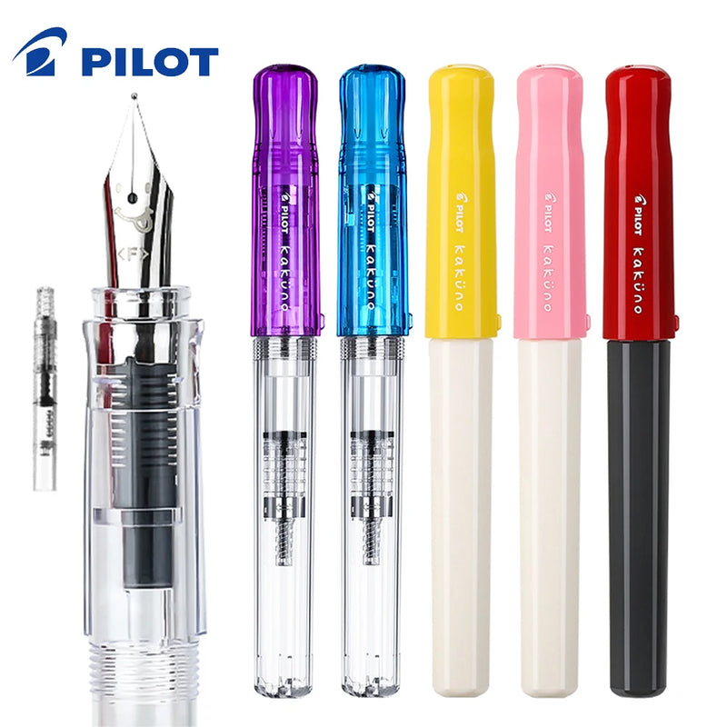 PILOT KaKuno Smile Face Fountain Pen FKA-1SR Replaceable Ink Bag Writing Smooth Stationery School Supplies Office Gift Box