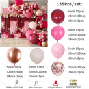 Burgundy Wine Red Balloons Garland Kit Red Gold Balloon Arch Christmas Balloons Garland Christmas Decor Valentine's Day Decor