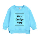 Kids Baby Girl Boy Customized Sweatshirt Add Your Text Image Long Sleeve Cotton Fleece Toddler DIY Pullover Hoodie Tops Clothes