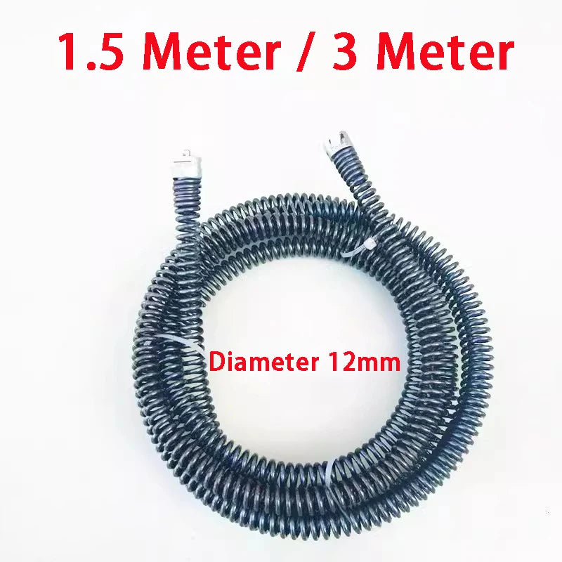 1.5-5m Pipe Dredging Tool Spring Pipe Sewer Unblocker Bathroom Kitchen Drain Cleaner Sink Basin Pipeline Clogged Remover Tool