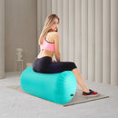 Air Roller Gymnastik-Fass Rückwärtssalto Trainer Yoga-Training aufblasbare Gymnastikmatten faltbar mit Luftpumpe, Grün