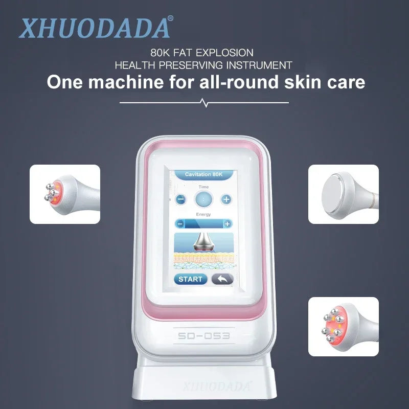 3 in 1 Tool 80K Cavitation Ultrasonic Body Slimming Machine Multi-Polar Frequency Anti-Wrinkle Rejuvenation Skin Lift Tighten