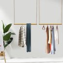 Gold Metal Clothing Rack, Adjustable Height 180cm, Space-Saving Stand for Home, Office, Retail Stores, Corrosion-Resistant