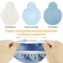 10Pcs 9-10Inch Car Polishing Pad Auto Soft Microfiber Bonnet Polisher Soft Wool Wax Wash Buffer Cover Cleaning Tools Accessories