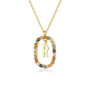ANDYWEN 925 Sterling Silver Gold Letters A - Z  Initial M S C K Alphabet Pendente Long Chain Necklace Say My Name Fine Jewelry