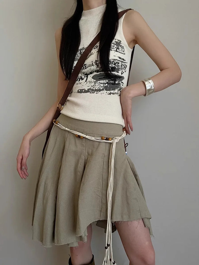 Bohemian-Style Black Braided Waistline Women With Dress Sexy Belt y2k Chatelaine Trend