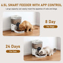 Automatic Cat Feeder Rechargeable Wifi Smart Pet Feeder App Controlled Cat Feeder With Camera Built-in Battery Cat Dog Feeder