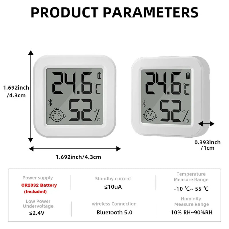 Newest Tuya Bluetooth Temperature Humidity Sensor LCD Thermometer Mini Smart Electric Hygrometer APP Remote Control Home