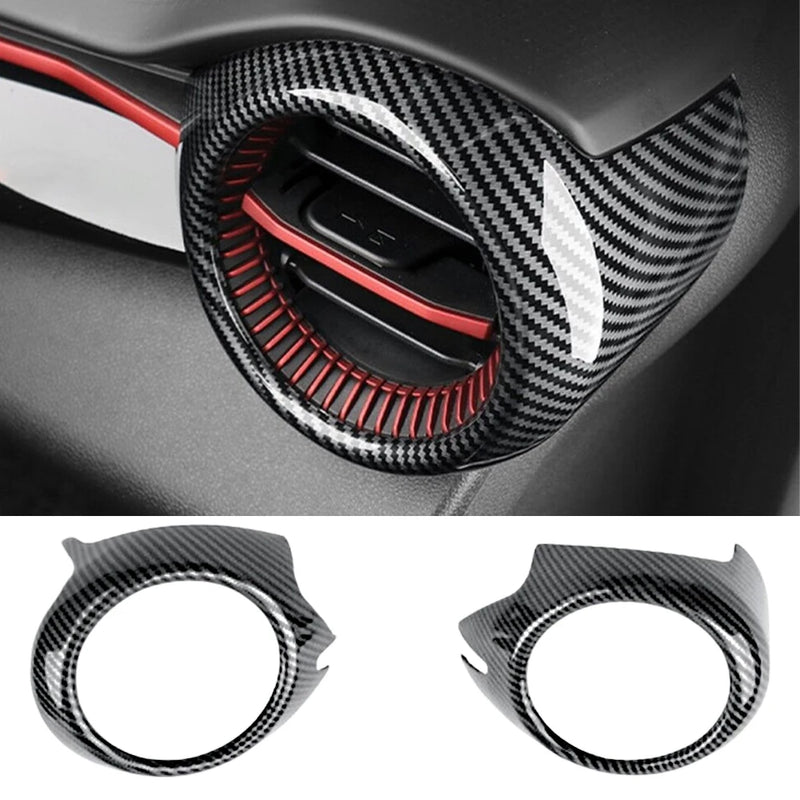 Carbon Fiber Black Car Console Gear Shift Head Trim Panel Air Condition Outlet For Chevrolet Trax 2024+ Interior Accessories