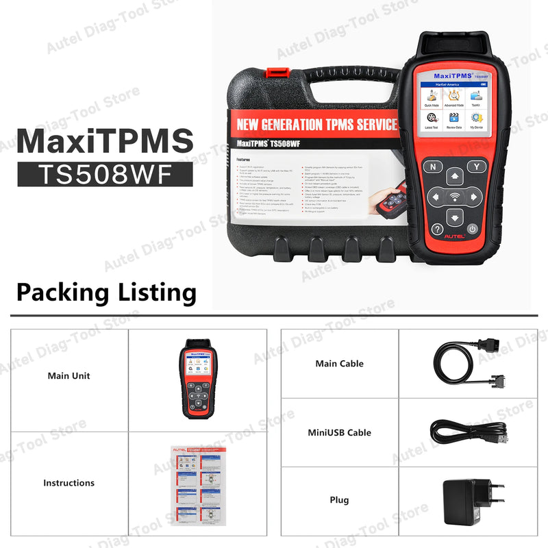 Autel MaxiTPMS TS508WF TS508 TPMS Diagnostic Tool Tire Pressure Monitor TPMS MX-sensors Programmer Activate Relearn 2025