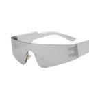 2000er-Ästhetik Y2K Sonnenbrillen Herren One Piece Sport Sonnenbrillen Damen Vintage Wrap Around Shades Mode Punk Brille