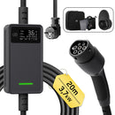 dé Electric Car charger Type 2 16A 3.7kW Schuko with Digital Display 6m 8m 10m 15m 20m Charging Cable Mode 2 for Home Outdoor