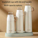 Portable Stainless Steel Insulated Bottle with Lid and Handle Mini Insulated Mug thermos Vacuum Bottle for home office student