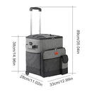35L Collapsible Rolling Cooler Large Capacity Folding Picnic Trunk Leakproof Outdoor Moving Container for Beach Camping Travel