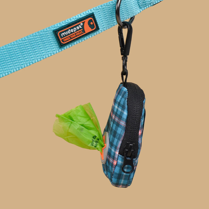 1pcs Plaid Print Fashion Design Dog Poop Bag Holder For Leashes Attachment Dog Waste Bag Dispenser