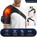 Adjustable Heating Vibration Shoulder Brace Support, Electric Heating Pad for Shoulder, Left and Right Shoulder Massager Warming