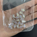 3D luxury zircon Star cross Nail Metal Charms 10pcs mermaid  bead nail jewelry  11*18mm Aolly Nail Art Crystal Gems Decorations