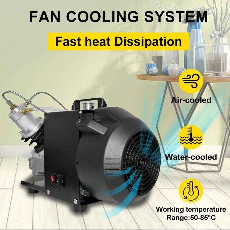 TUXING 300Bar PCP Air Compressor 4500Psi Diving Portable High Pressure Compressor for PCP Paintball Scuba 6.8L Tank TXEDM041