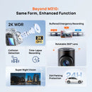 70mai M310 Plus 2K Dash Cam 1440P Image Enhanced Night Vision f/1.55 Aperture 24H Parking Mode Smart Voice Control Car Camera