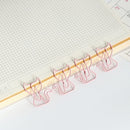 20pcs Creative pink cat Shaped Creative File Clamp Paper Clip Bookmark Holder Paper Decorative Clip for Office School Home