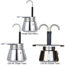 Single/Double Tube Espresso Maker Easy To Operate & Quick Cleanup Pot Italian Coffee Machine Maker 1/2/4 Cups Gift for Man Women