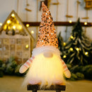 Christmas LED Light Ornament Luminous Faceless Gnome Doll Xmas Kid Gift 2023 Christmas Decoration for Home Navidad Noel New Year