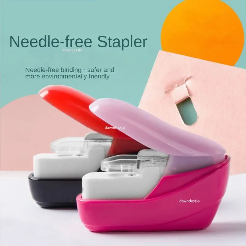 No Nails No Staples Stapling Machine Mini Cute Book Stapleless Stapler Paper Stapling Stapler Without Staple Stapler Free