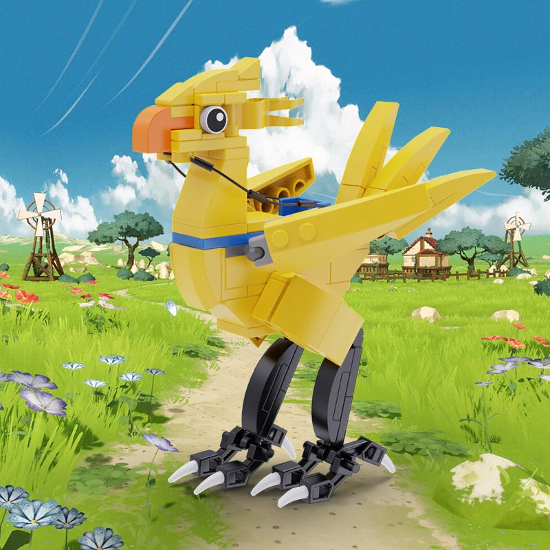 MOC Finalled Bird Chocobo Building Blocks Set Idea Assemble Animal Model Cloud Strife And Sephiroth Toys Children Birthday Gift