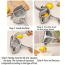 1pc Stainless Steel Manual Juicer, Lemon Juicer Manual Juicer Fruit Squeezer, Removable Heavy Duty Citrus Juicer Extractor Tools