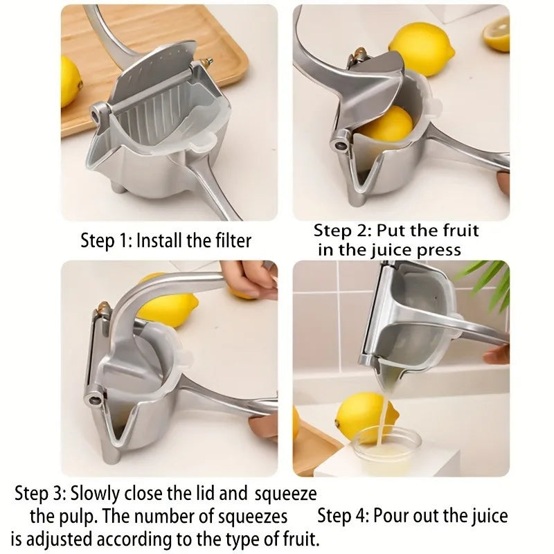 1pc Stainless Steel Manual Juicer, Lemon Juicer Manual Juicer Fruit Squeezer, Removable Heavy Duty Citrus Juicer Extractor Tools