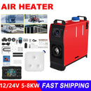 12V 5KW Diesel Air Heater 8KW 24V Parking Heater Saving Fuel&Efficient with Digital Monitor Car heater for Trucks Boat Van Car