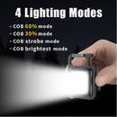 Portable Rechargeable LED Flashlight Keychain Light Torch Lantern 4 Lighting Modes Work Light Camping Light Mini Led Flashlight
