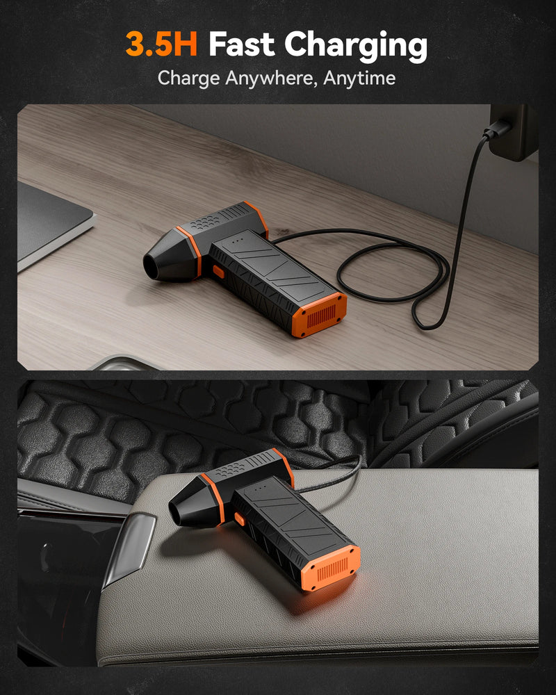 WOLFBOX MF50 Electric Air Duster Air Blower-110000RPM Super Power, Rechargeable 3-Gear Brushless Motor for Car/PC/Home/Outdoor