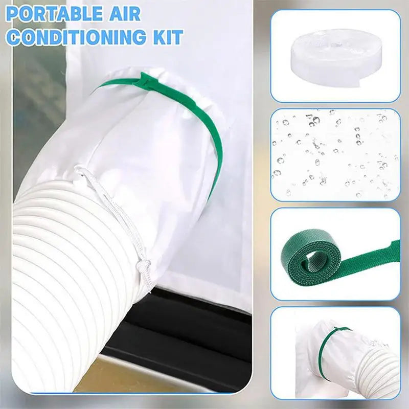 Air Conditioner Window Seal Kit Portable Air Conditioner Tilting Sloping Cover Window Air Conditioner Outlet Sealing Cloth