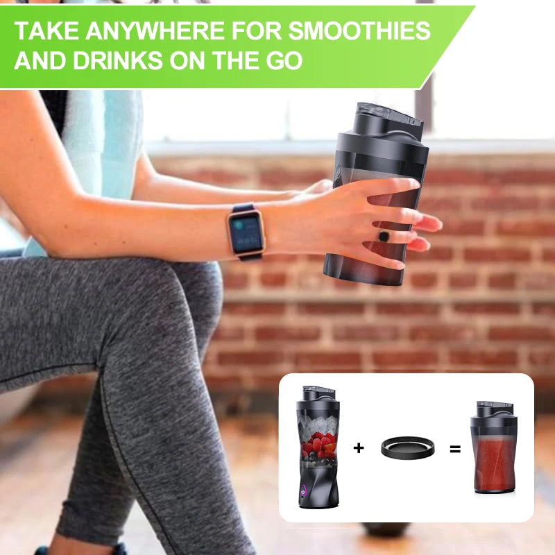 Electric Portable Juicer Fresh Fruit Mixer 700ML Multifunctional USB Rechargeable Shakes Smoothie Blender Outdoor Mixing Cup