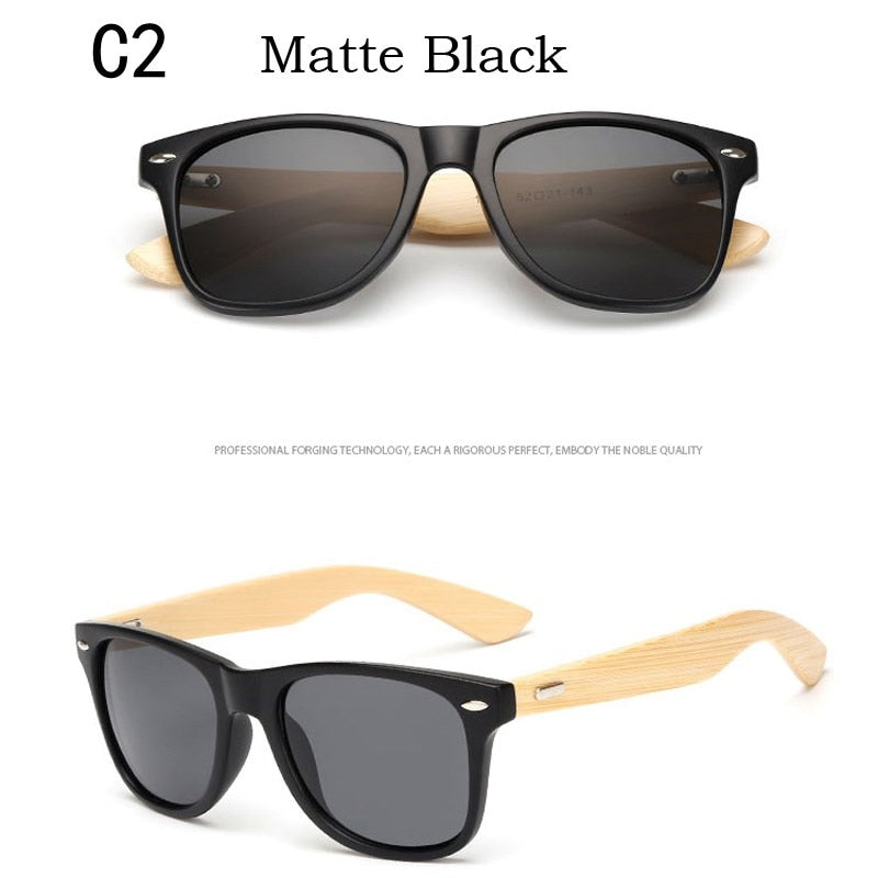 Wood Sunglasses Men Women Square Bamboo Women for Women Men Mirror Sun Glasses Oversize Retro De Sol Masculino Handmade